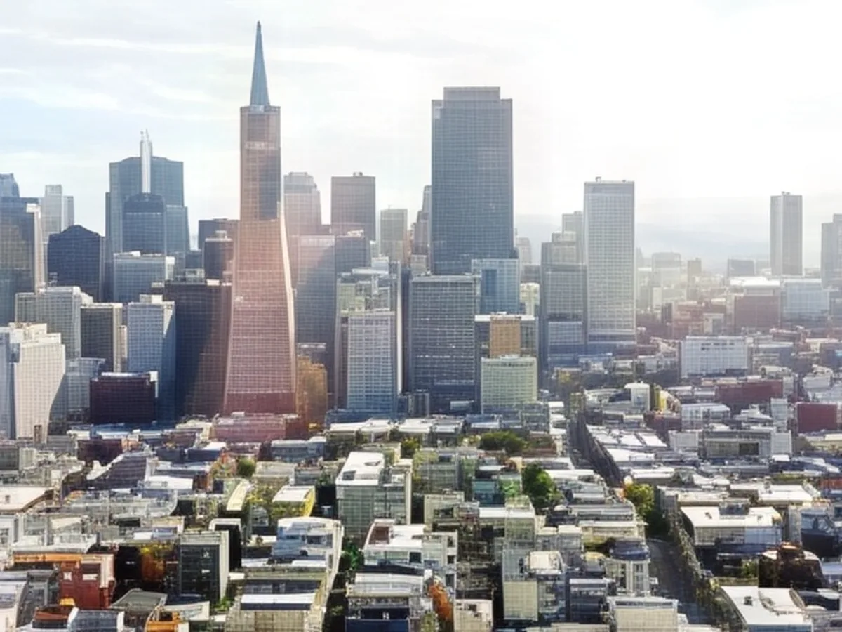 Low-resolution photo of the San Francisco skyline, After